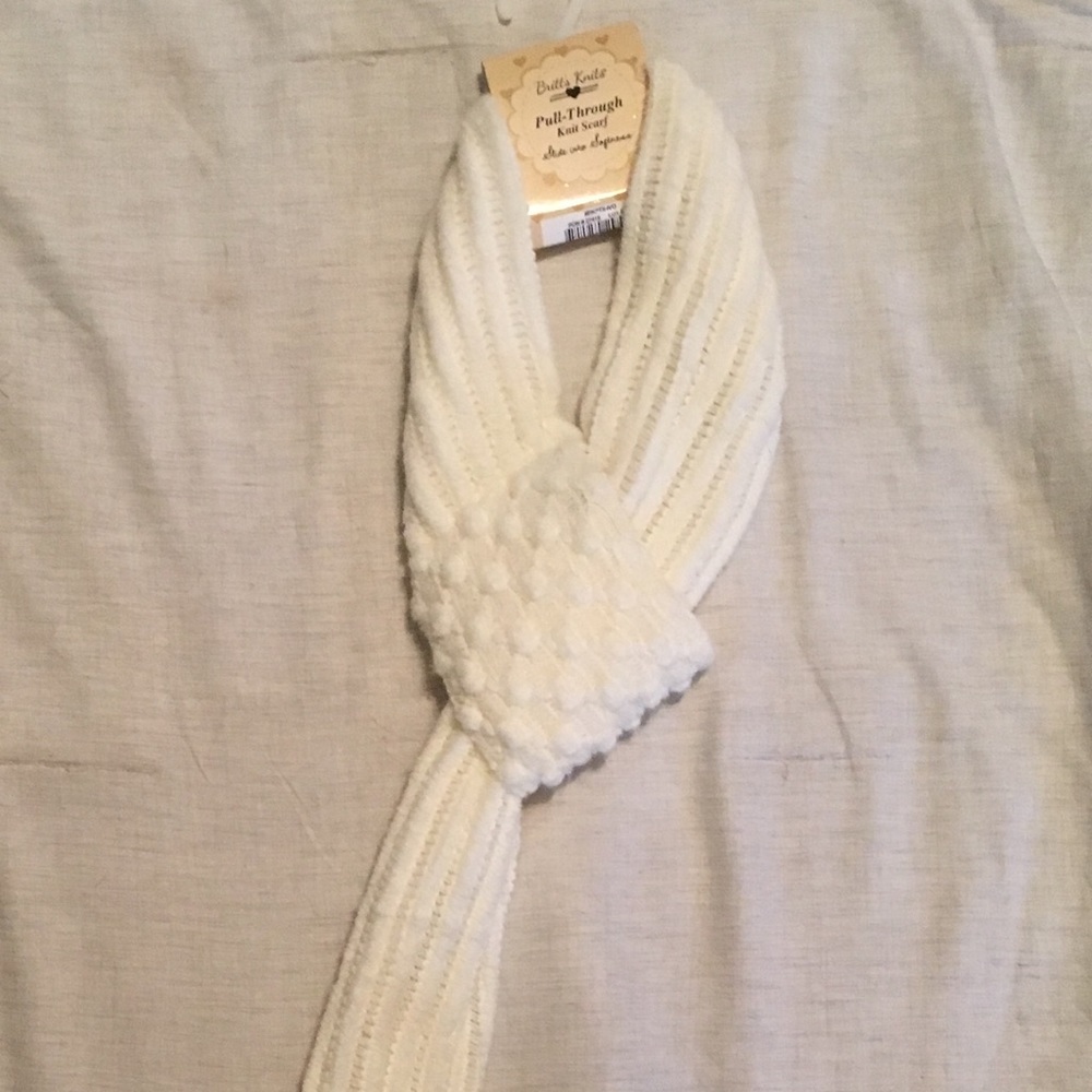 Loop through scarf. SOLD